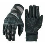 GUANTES MOTORISTA EN PIEL CON PROTECCIONES TPU 205 - NEGRO/GRIS