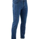 PANTALÓN TEJANO UNISEX CON REFUERZOS - Tejido Kewlar y Protecciones C.E desmontables 2706 - AZUL