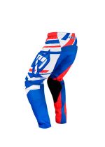 PANTALÓN PROFILE OFFROAD MOTOCROSS CON PROTECCIONES - AZUL/ROJO/BLANCO - Imagen 2