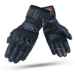 GUANTES MOTORISTAS EN PIEL CABRA DE ALTA CALIDAD VERANO DEGEND GP-2 - NEGRO