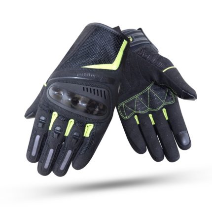 GUANTES MOTORISTA VERANO WIND DEGEND 3D AIR MESH - NEGRO/FLUOR