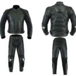 MONO DE CUERO DOS PIEZAS CON PROTECCIONES TPR Y TITANIO 166/151 - NEGRO