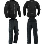 MONO DE CORDURA MOTORISTAS DOS PIEZAS IMPERMEABLE UNISEX ATENEA ARES - NEGRO