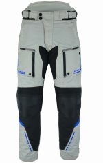 PANTALÓN DE MOTO OCEANO 4SEASON CUATRO ESTACIONES TRICAPA IMPERMEABLE TRANSPIRABLE - GRIS/NEGRO/AZUL