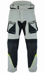 PANTALÓN DE MOTO OCEANO 4SEASON CUATRO ESTACIONES TRICAPA IMPERMEABLE TRANSPIRABLE - PLATA/NEGRO/FLUOR - Imagen 3