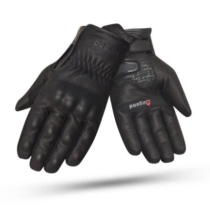 GUANTES MOTO EN PIEL MUJER INVIERNO TÉRMICOS Y IMPERMEABLES DEGEND INDUS - NEGRO