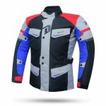 TRAJE DE MOTO DEGEND DOS PIEZAS - TRAVEL CHAQUETA Y SWEEP PANTALÓN - NEGRO/GRIS/ROJO/AZUL - Imagen 2
