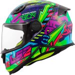 CASCO INTEGRAL  PARA NIÑOS  (JUNIOR)  LS2-FF812 KID SVENT BLUE GREEN/ AZUL VERDE ECE 22-06