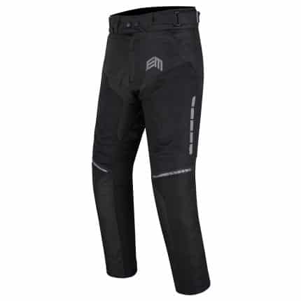 PANTALÓN DE MOTO PARA VERANO PERFORADO UNISEX PROTECCIONES CE EM266 - NEGRO