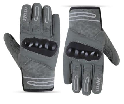 GUANTES MOTORISTA DE INVIERNO UNISEX, IMPERMEABLES Y TÉRMICOS UNIK C-07 - GRIS