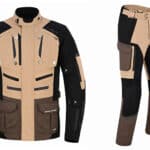 TRAJE SATURNO CHAQUETA Y PANTALÓN ADVENTURE/TOURING ALL SEASON C.E. HOMOLOGADO - NEGRO/KHAKI CAMELLO