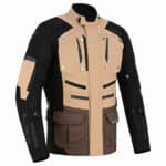 CHAQUETA MOTORISTA TEXTIL ADVENTURE TOURING 3/4 ALL SEASON - NEGRO/KHAKI CAMELLO - Imagen 2